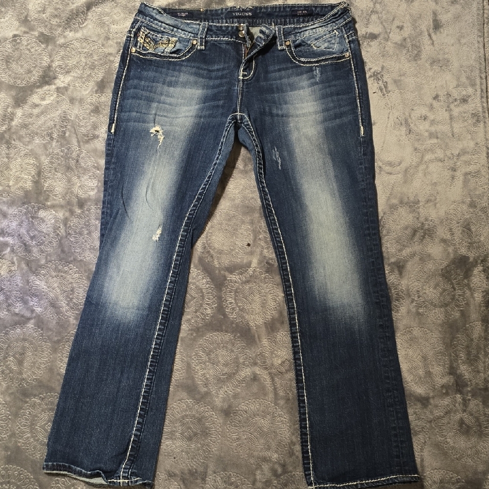 Vigoss Women's Dark Blue Boot Cut Jeans